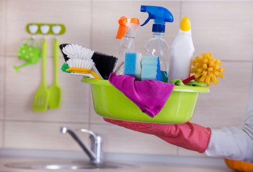Professional communal cleaning in a Balham residential block entrance