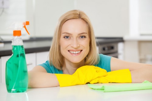 Local domestic cleaner working in a Balham flat with practical access considerations