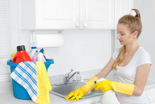 Staff training session on identifying signs of exploitation in cleaning services